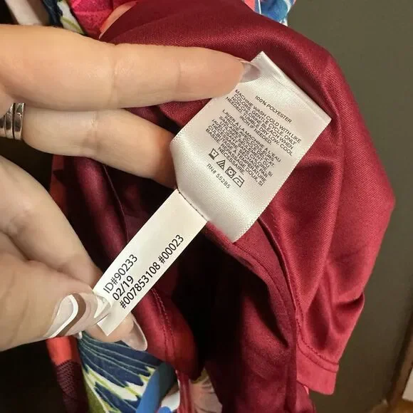 NWT Express Tropical Summer‎ Print Maxi Dress Leg Slits Casual Wedding Guest XS - Picture 5 of 5